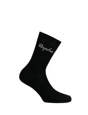 Rapha Cotton Crew Socks Black/White