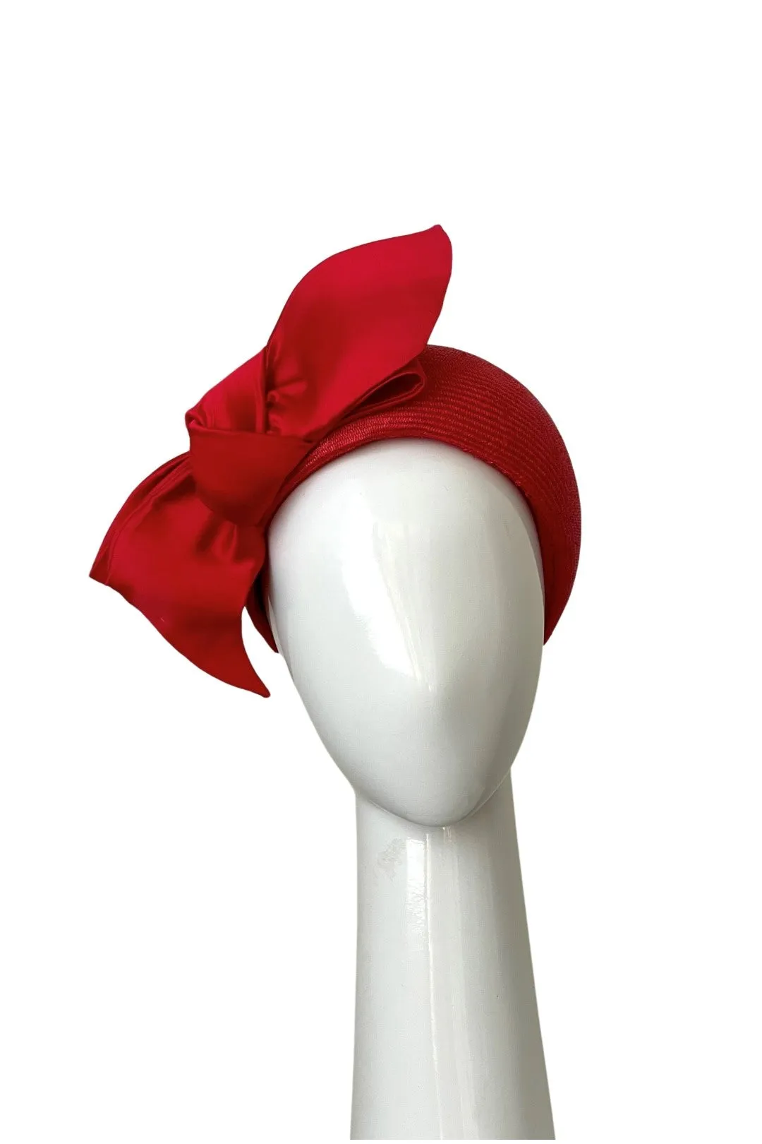 Red Silk Bow Halo Headband