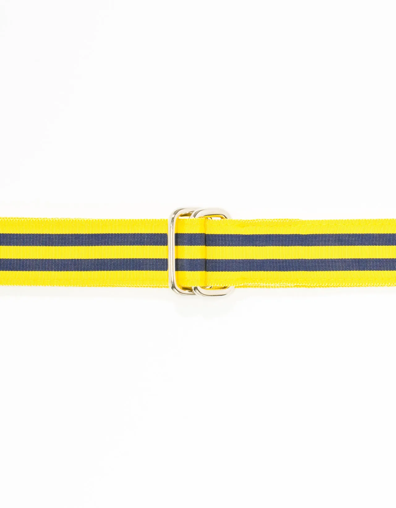 RIBBON BELT - YELLOW/NAVY