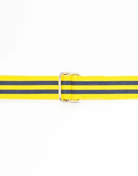 RIBBON BELT - YELLOW/NAVY