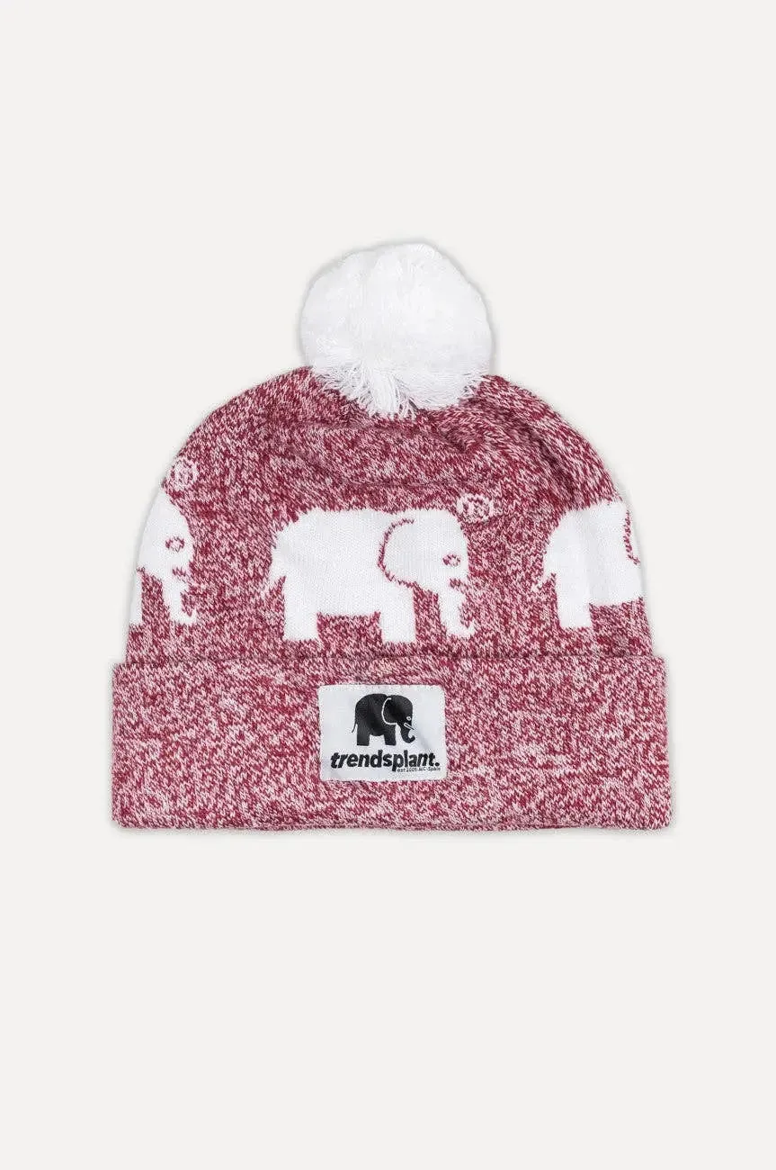 Salty Red Bobble Beanie