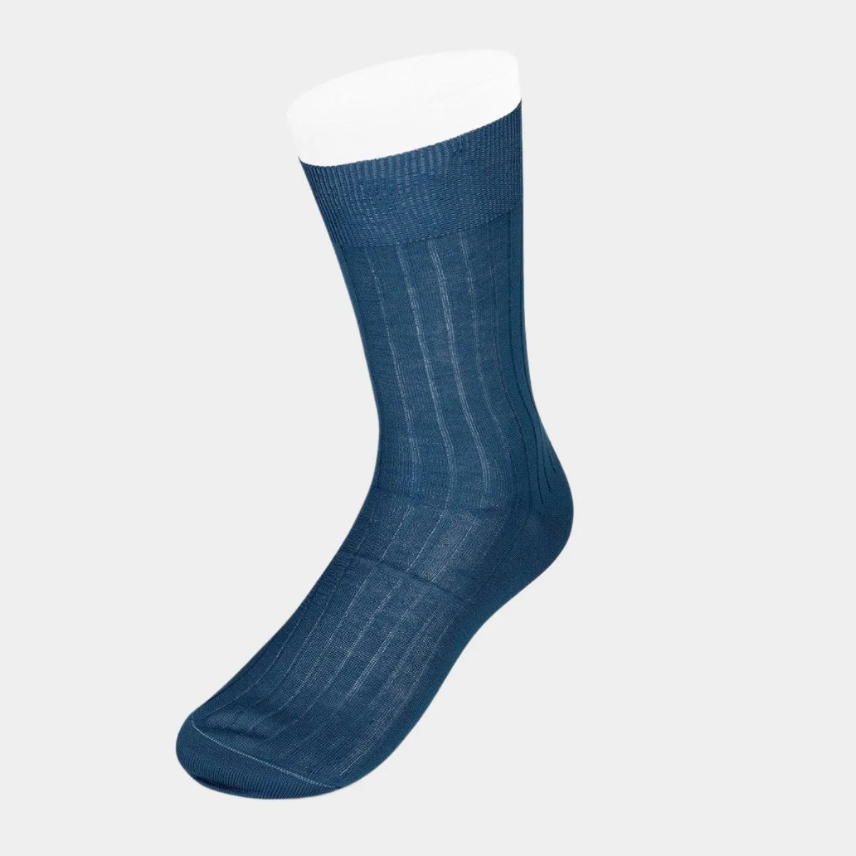 Short Blue Cotton Socks