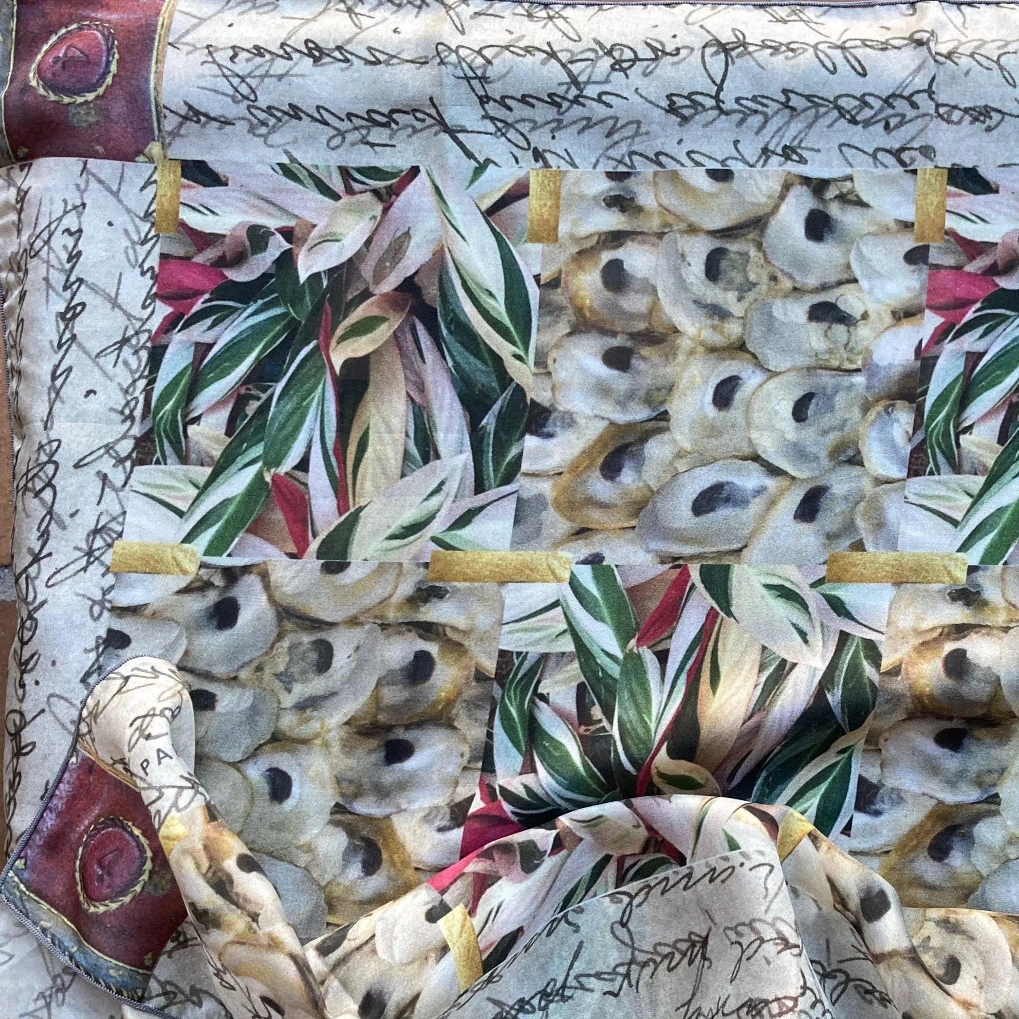 Silk Scarf, "Manuscript"