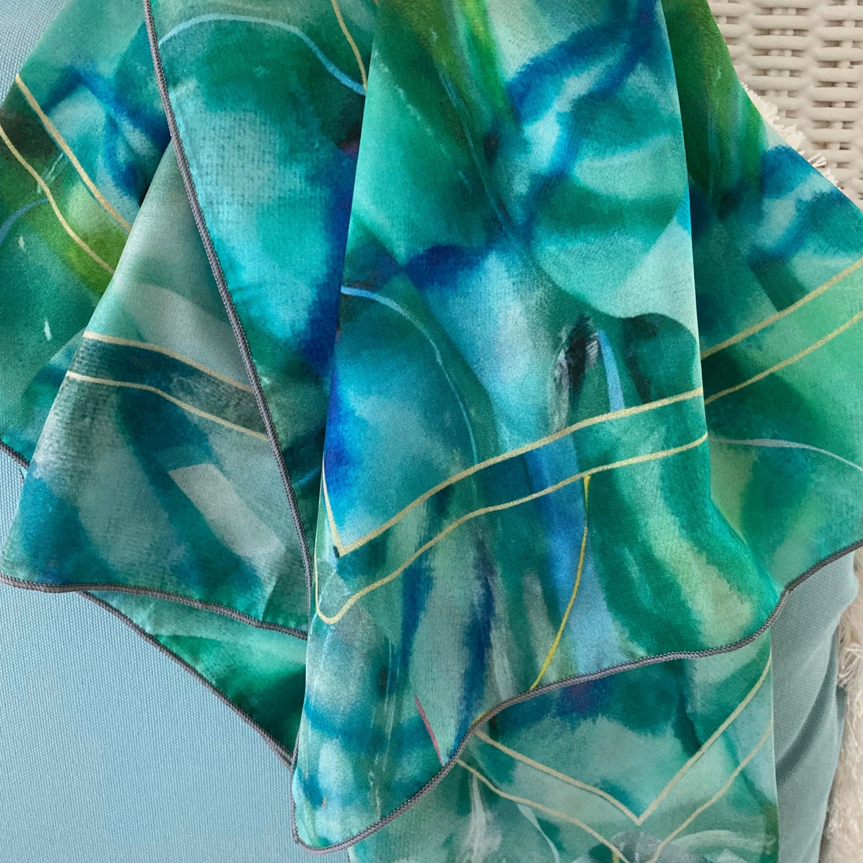 Silk Scarf, "Pool"