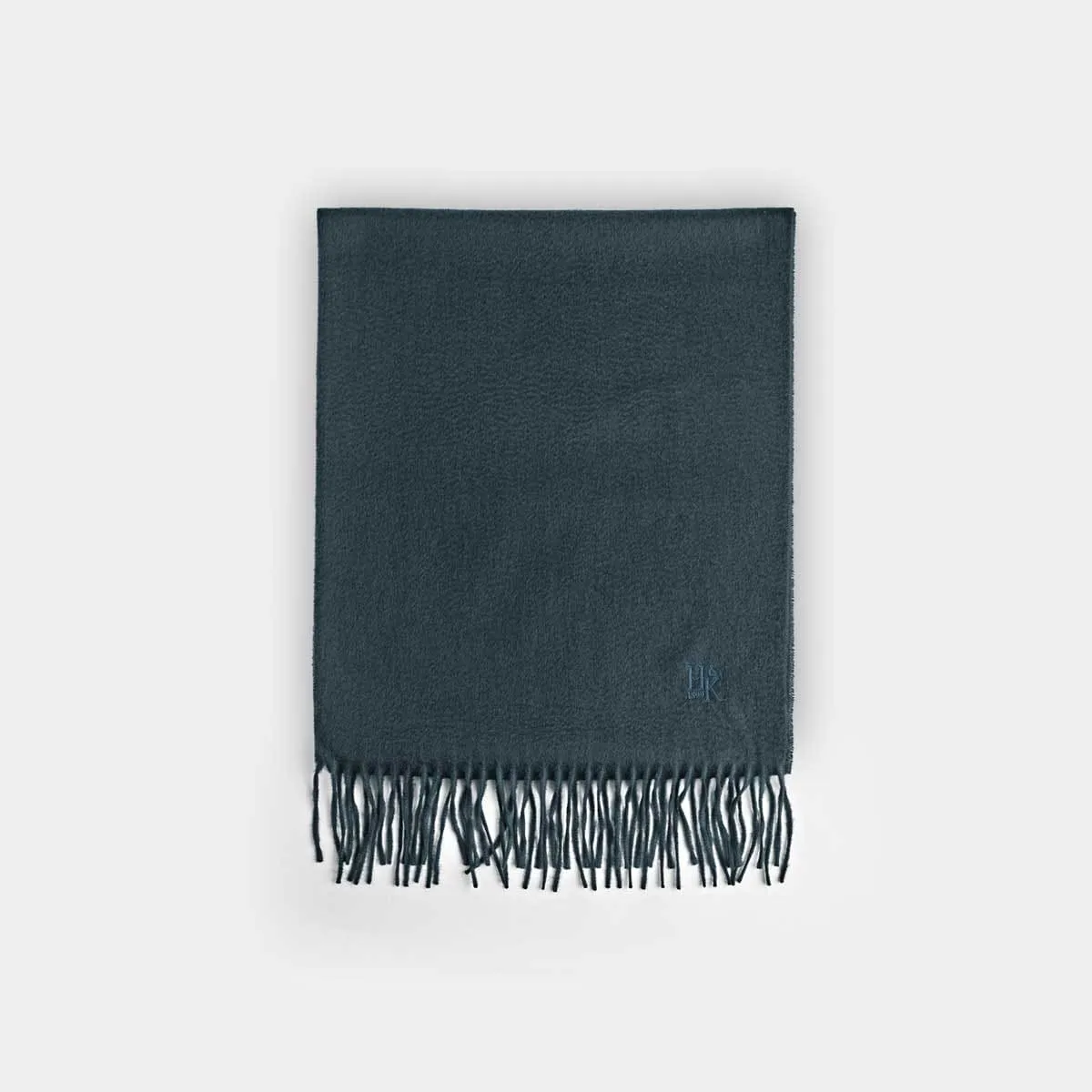 Slate Grey Wide Width Pure Cashmere Scarf