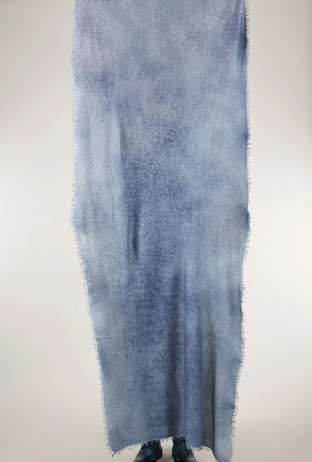 Spray Art Felted Cashmere Scarf, Jeans