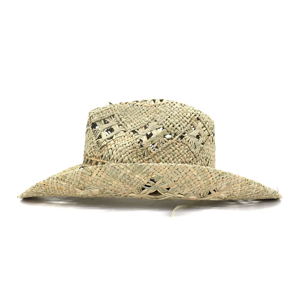 Straw Cowboy Hats Denim Hat Natural Grass Straw Hat