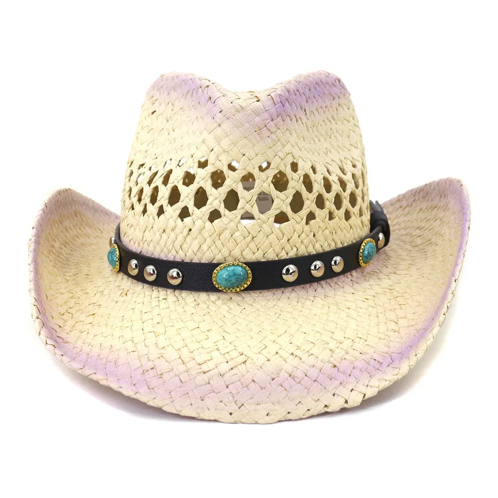 Straw Cowboy Hats Spring and Summer Men and Women Outdoor Beach Hat