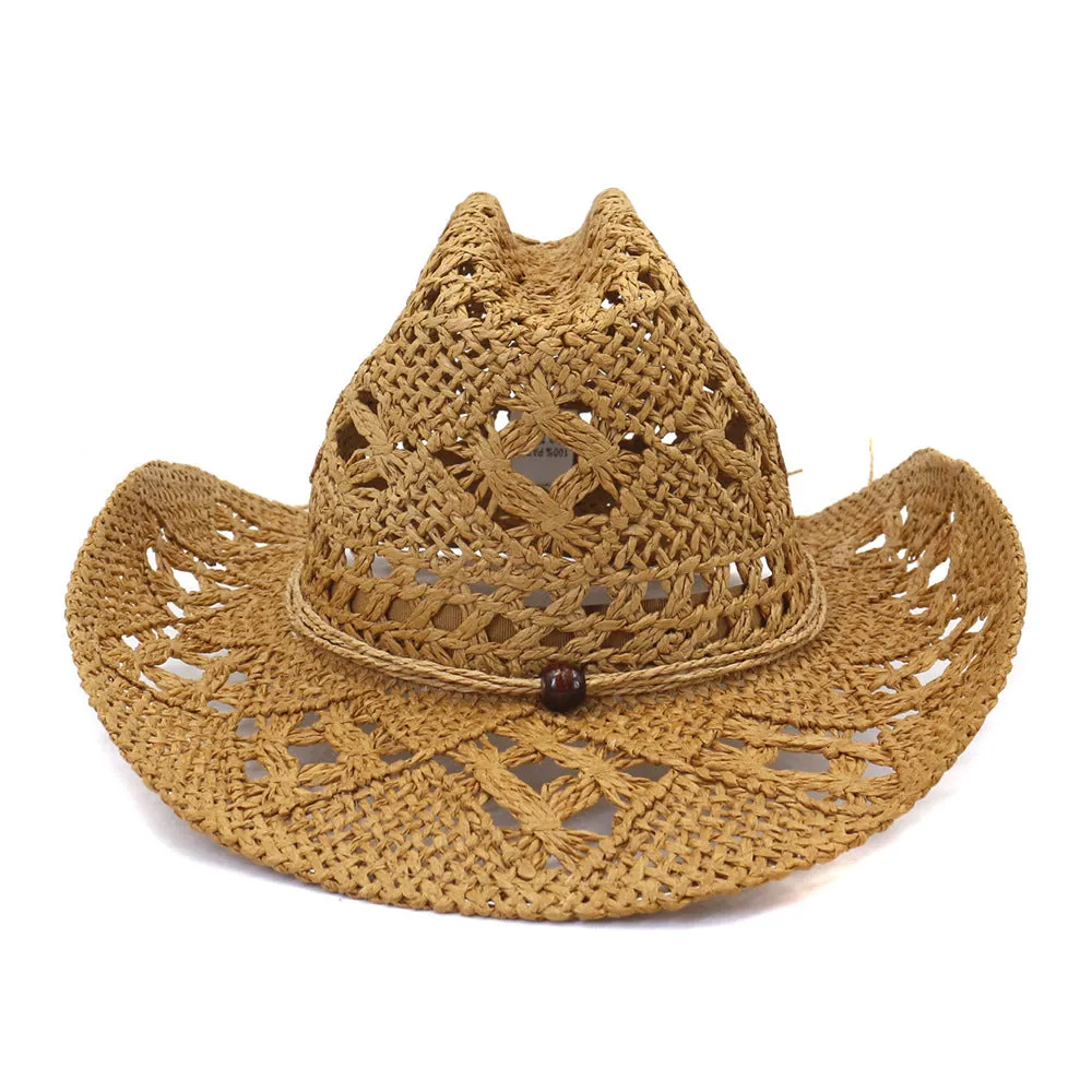 Straw Cowboy Hats Spring and Summer Men's and Women's Outdoor Straw Hat