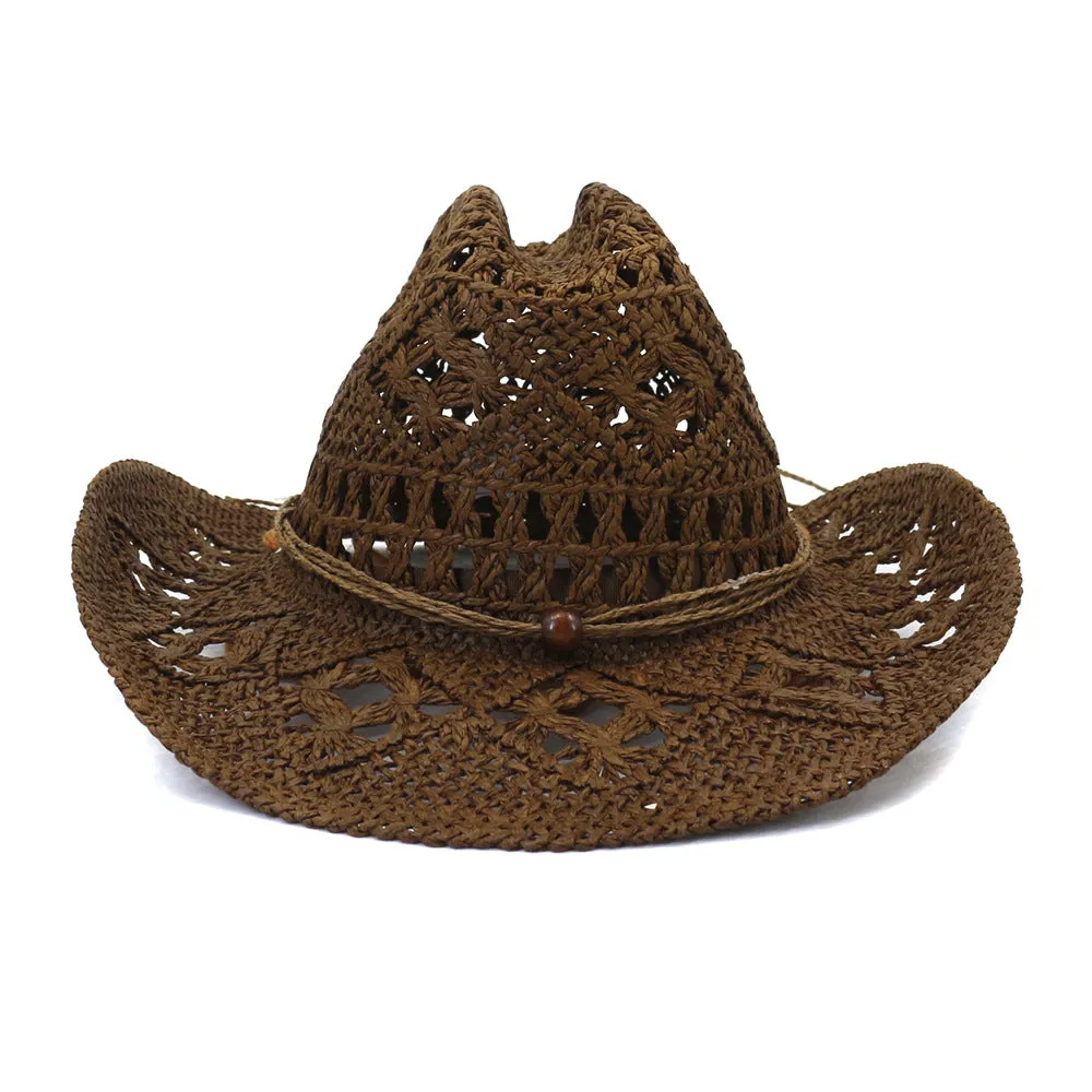 Straw Cowboy Hats Spring and Summer Men's and Women's Outdoor Straw Hat