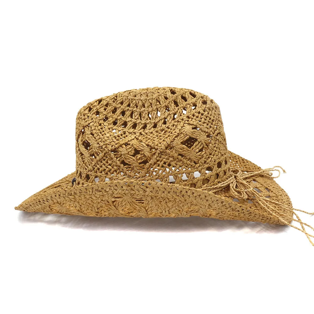 Straw Cowboy Hats Spring and Summer Men's and Women's Outdoor Straw Hat