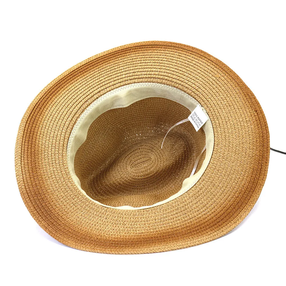 Straw Cowboy Hats Spring and Summer Men's and Women's Outdoor Travel Sun Hat