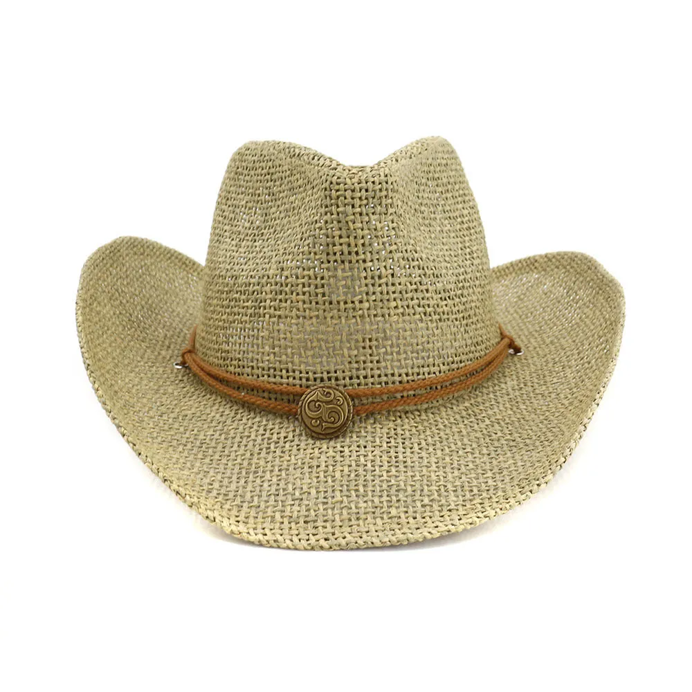 Straw Cowboy Hats Straw Cowboy Hat Top Hat Outdoor Seaside Beach