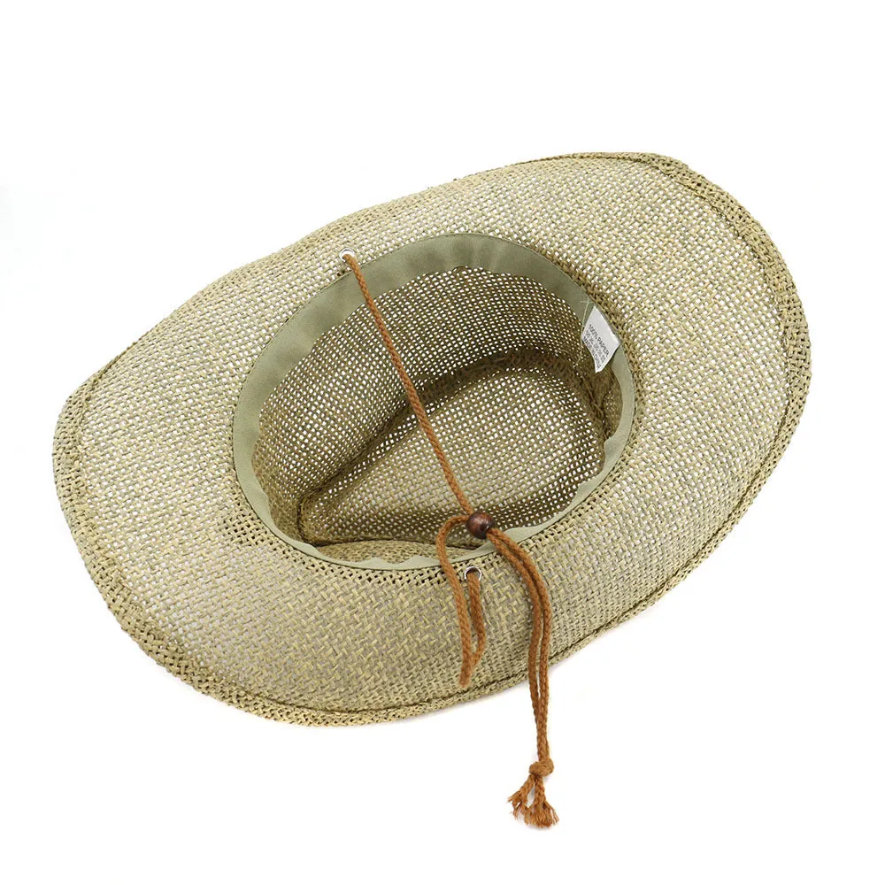 Straw Cowboy Hats Straw Cowboy Hat Top Hat Outdoor Seaside Beach