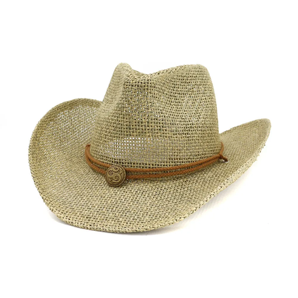 Straw Cowboy Hats Straw Cowboy Hat Top Hat Outdoor Seaside Beach