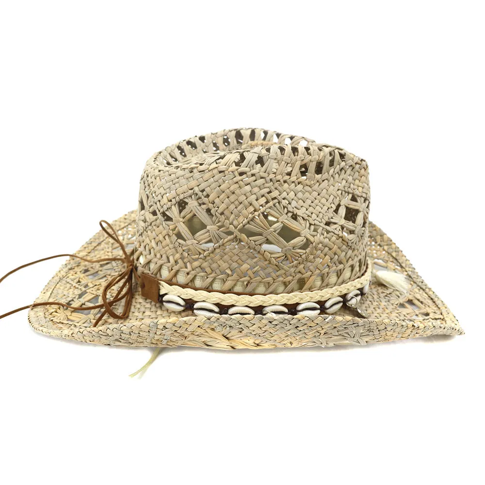 Straw Cowboy Hats Woven Cowboy Hat Natural Straw Hat Sunhat