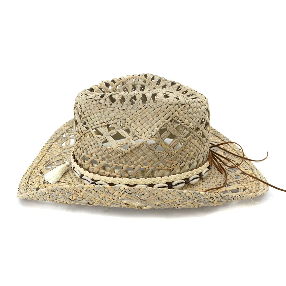 Straw Cowboy Hats Woven Cowboy Hat Natural Straw Hat Sunhat