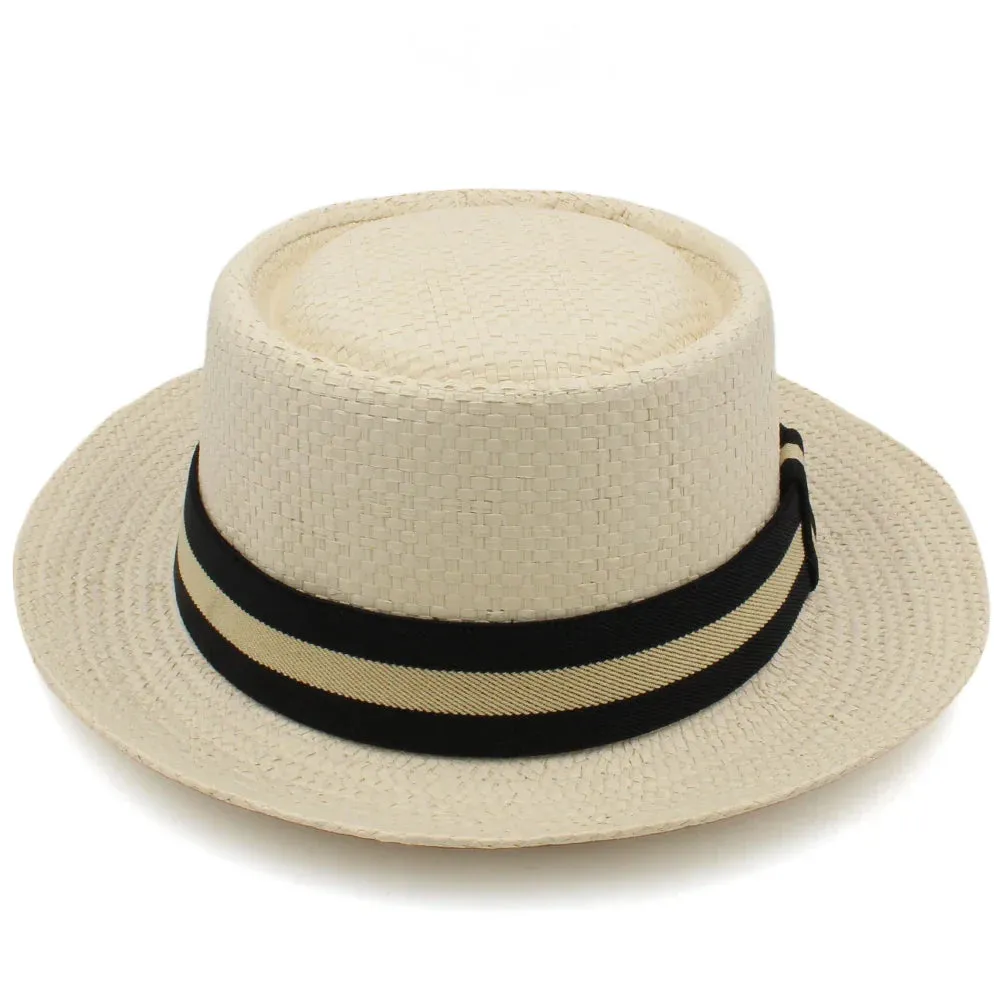 Straw Pork Pie Hats Summer Sunhat Boater hat