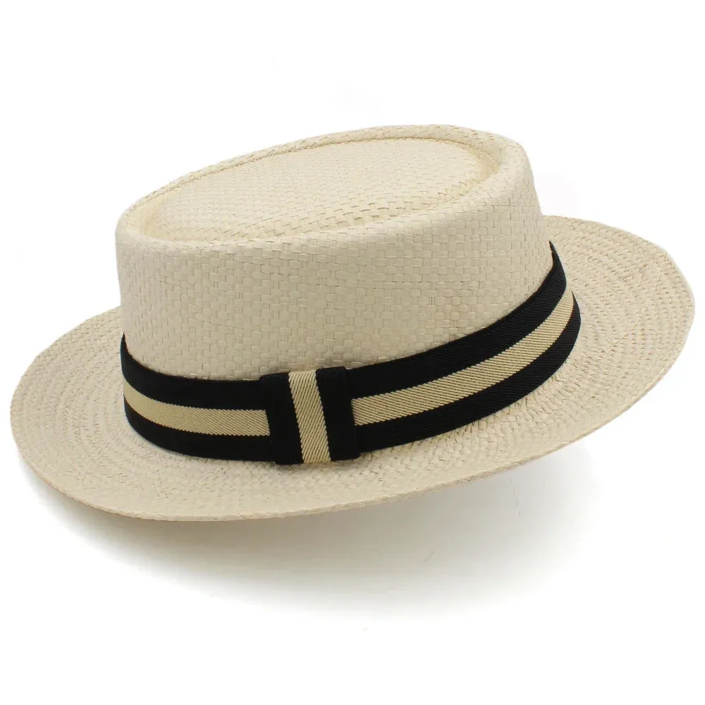 Straw Pork Pie Hats Summer Sunhat Boater hat