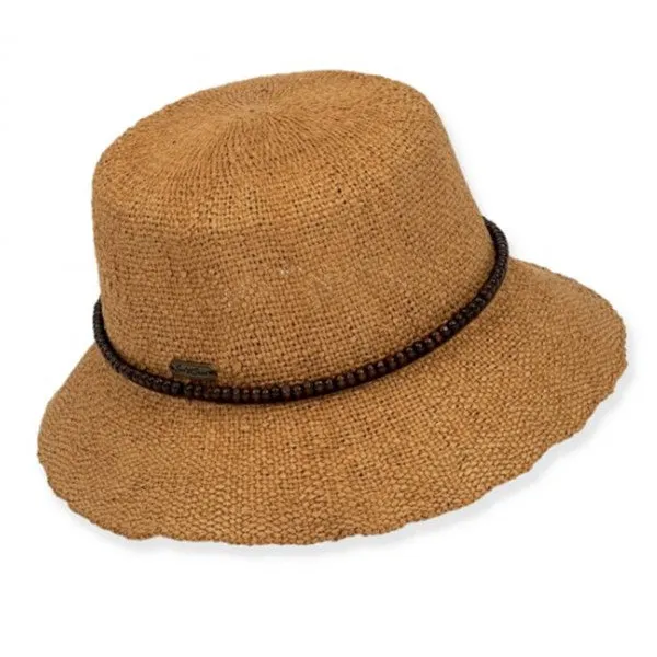 Sun 'N' Sand - Bryn Crochet Straw Cloche Hat