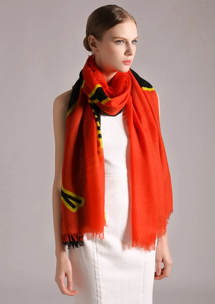 Superfine baby cashmere scarf by Junko Koshino