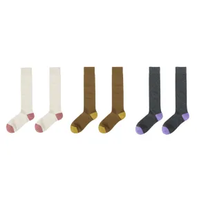 Sweetnana 3-Pack Women's Knee High Socks Seamless Soft Cotton Solid Colors Cozy and Comfortable Perfect for Everyday Style and All-Day Wear