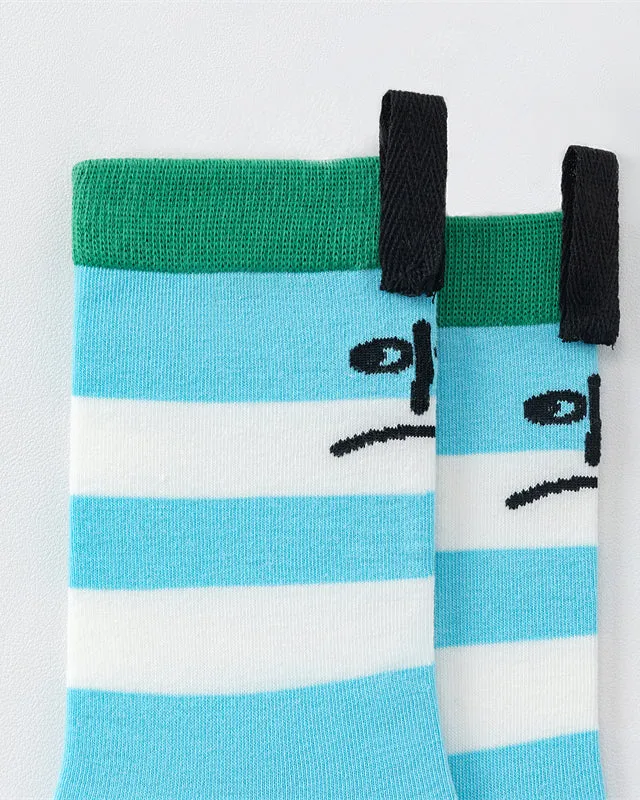 Sweetnana Smile Lanyard Series - Trendy, Cozy, and Colorful Seamless Cotton Socks Crew Socks for Women