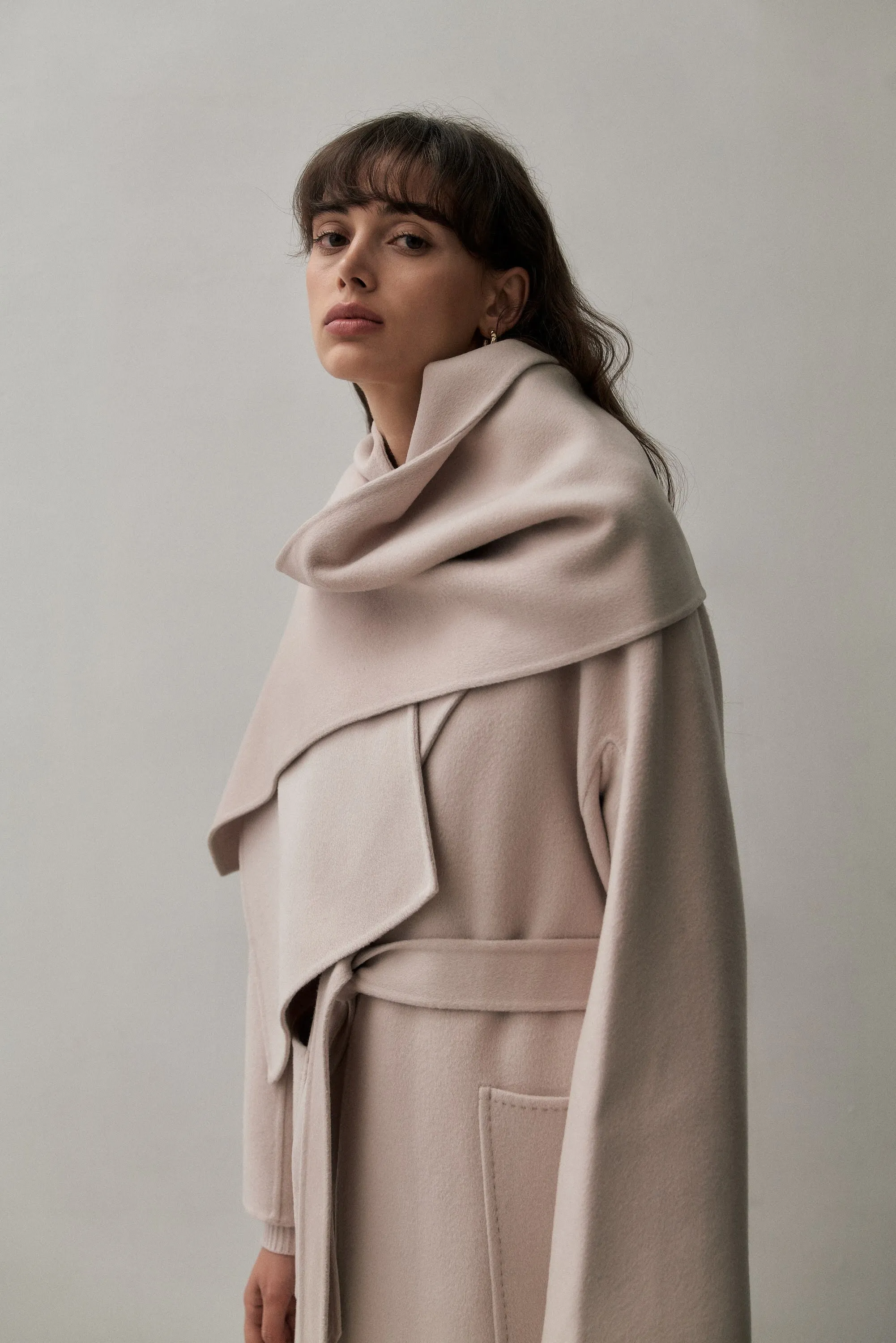 THE LONG CASHMERE SCARF - BONE