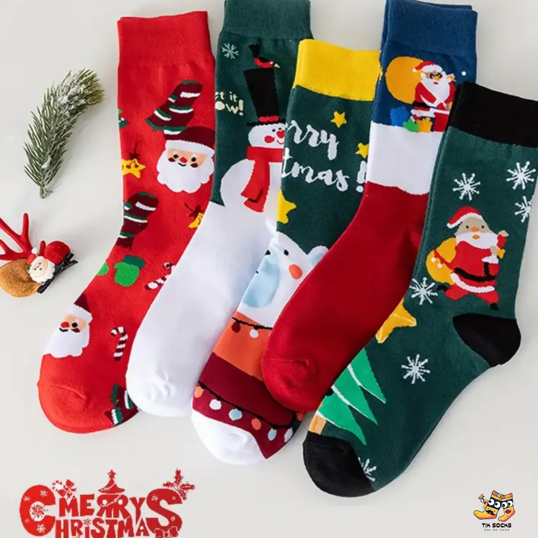 TikSocks|Christmas Socks- Christmas Cartoon Bear Socks