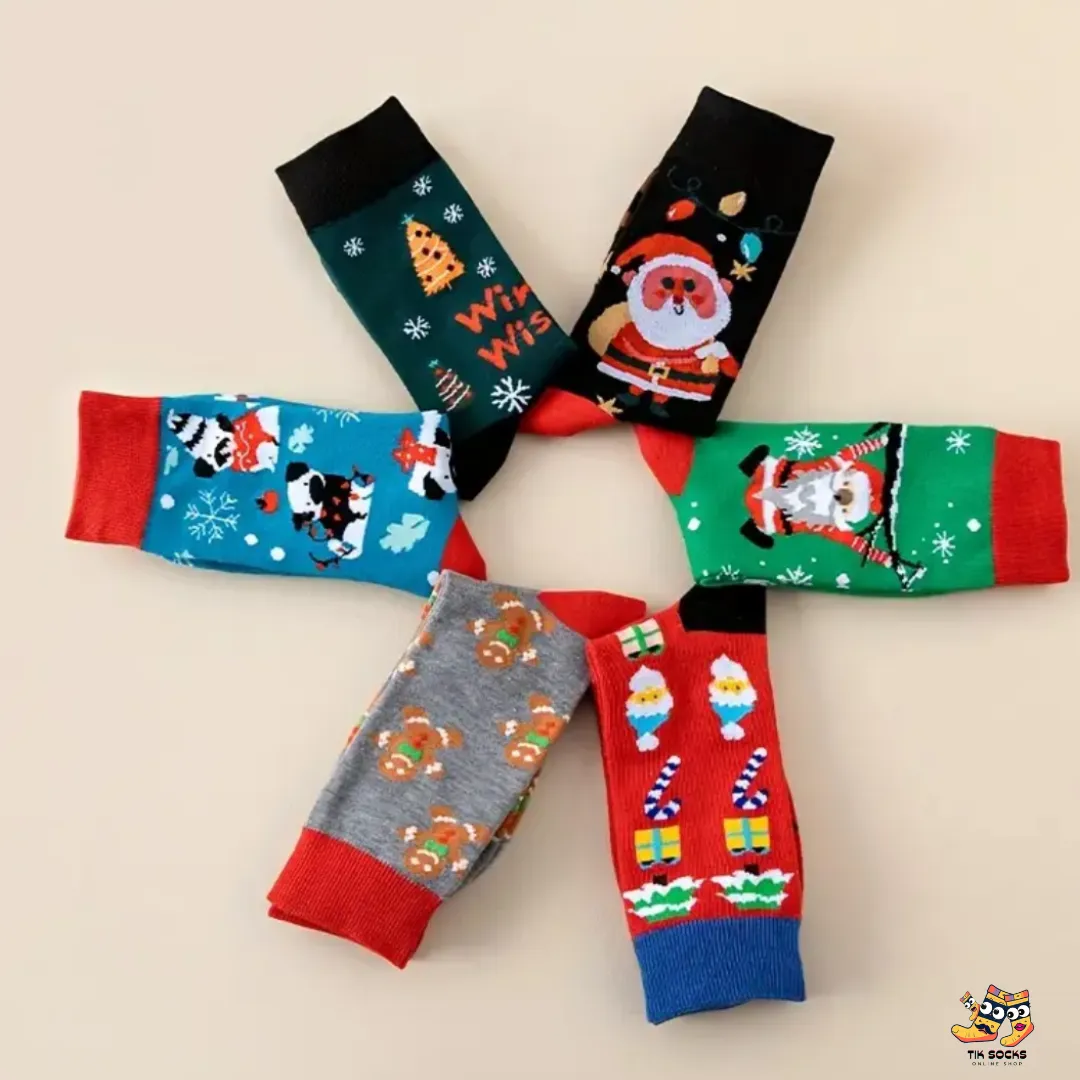 TikSocks|Christmas Socks- Christmas Cartoon Bear Socks