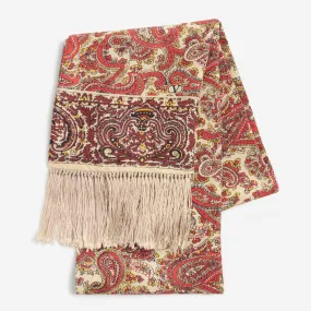 Valentino Garavani Voyage Imaginaire Printed Silk With Fringe Bandeau Scarf