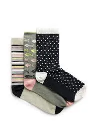 Weird Fish Ladies Parade Eco Patterned Socks 3pk