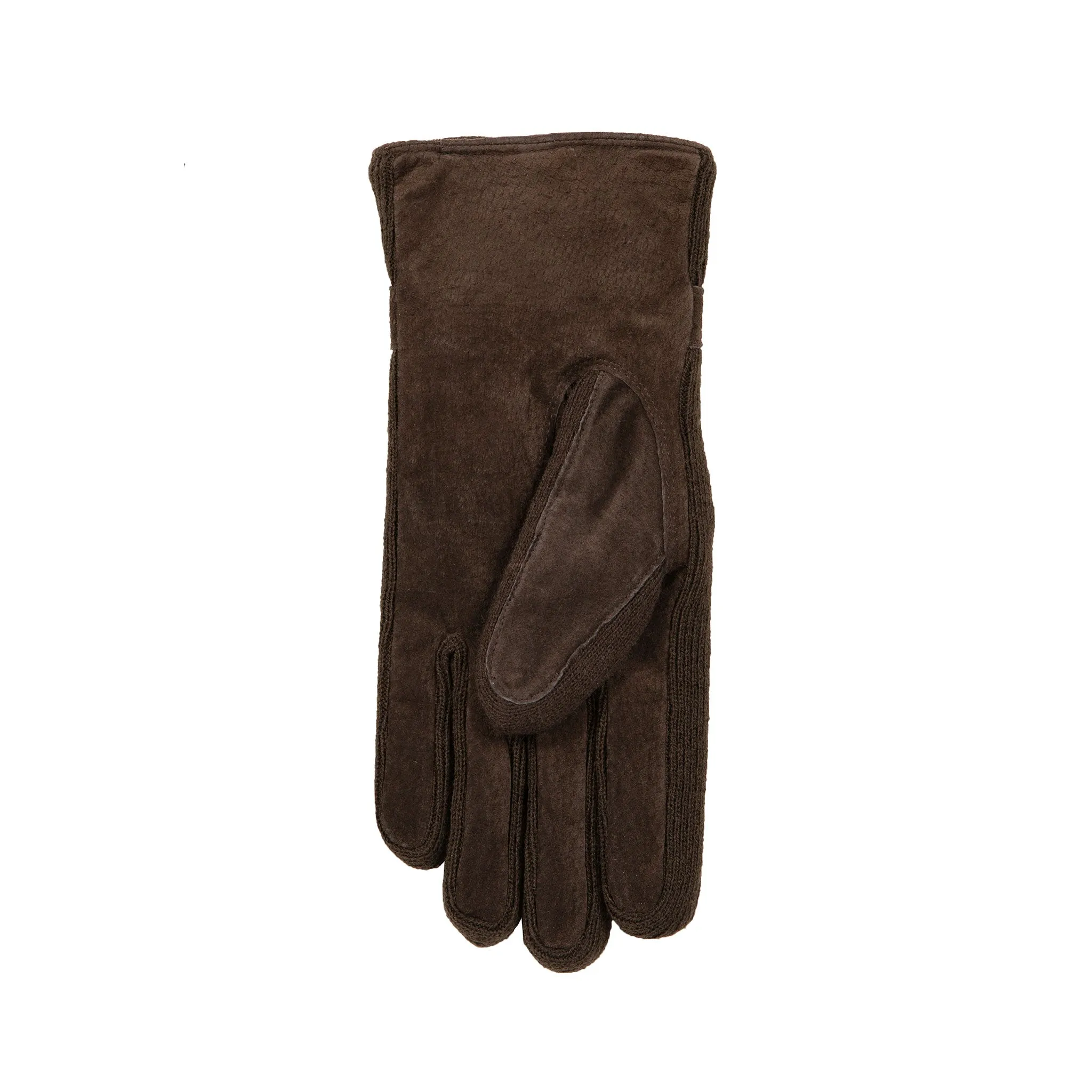 Women's Three-Point Fleece-Lined Suede Gloves