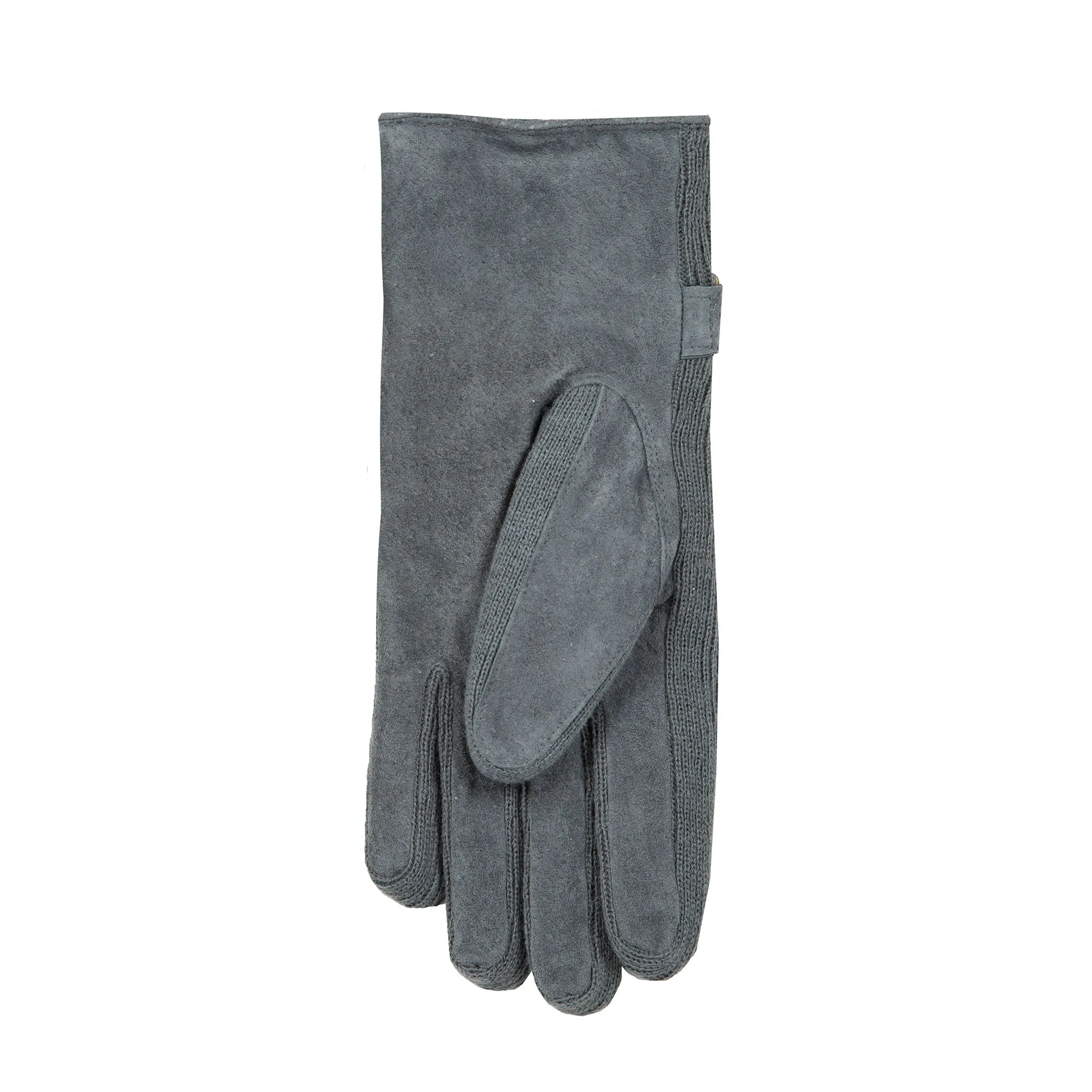 Women's Three-Point Fleece-Lined Suede Gloves